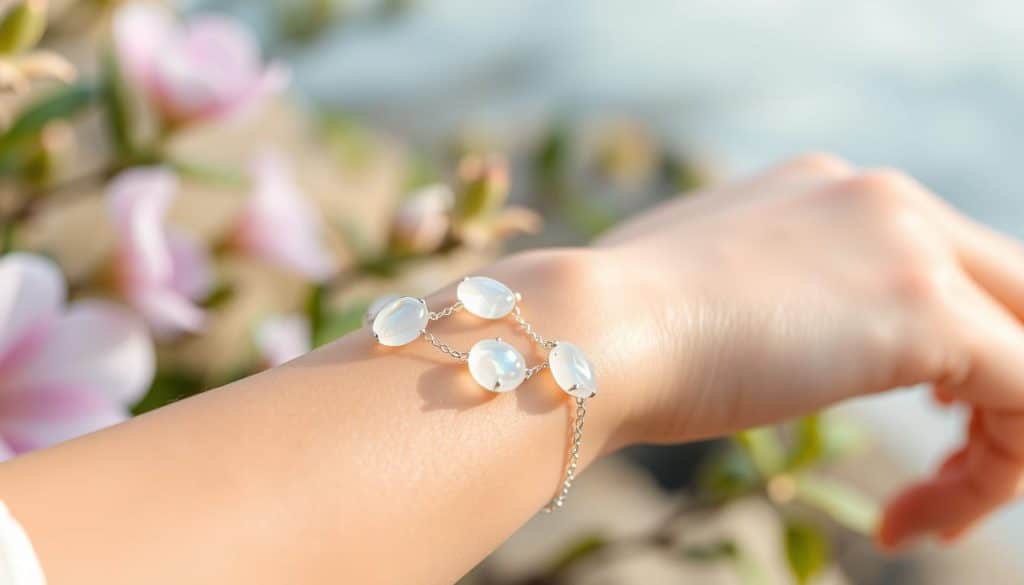 mondstein armband welche hand