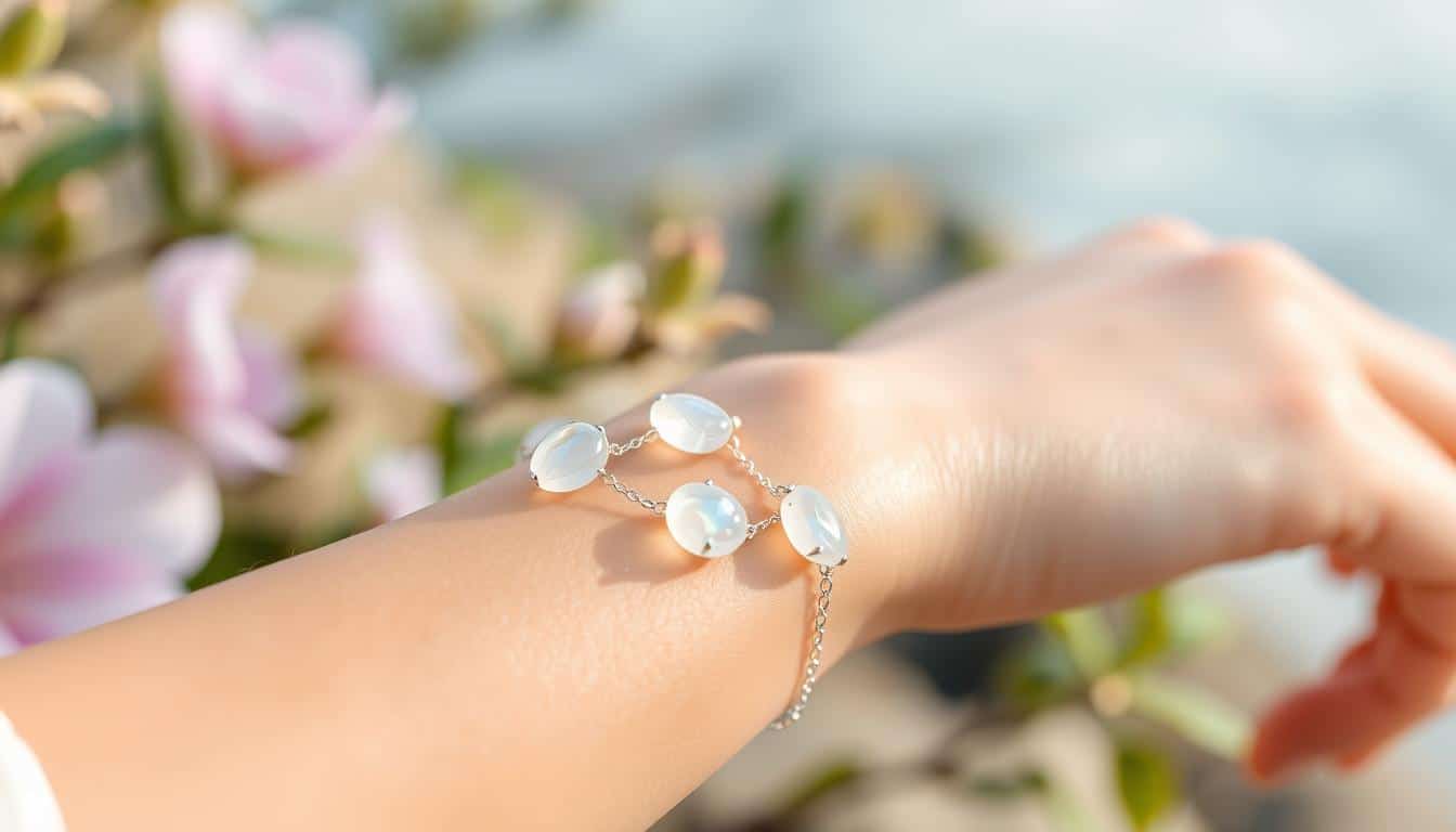 mondstein armband welche hand